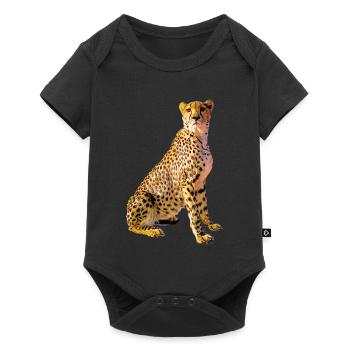 Cheetah Portrait Golden Spots - Baby Premium short-sleeve bodysuit - black - Front