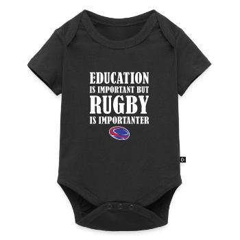 Mais le rugby est plus important France Rugby - Body à manches courtes Premium Bébé - noir - Devant