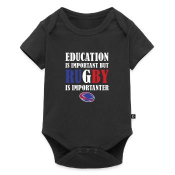 But Rugby Is Importanter France Rugby - Baby Premium short-sleeve bodysuit - black - Front