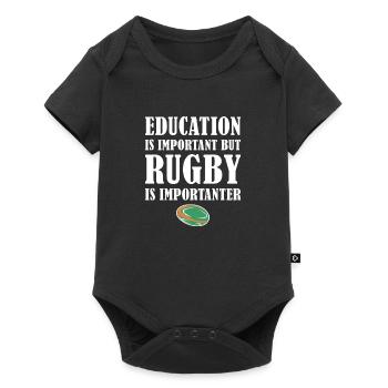 But Rugby Is Importanter Ireland Rugby - Baby Premium short-sleeve bodysuit - black - Front