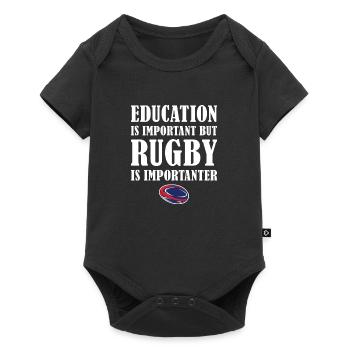 But Rugby Is Importanter Australia Rugby - Baby Premium short-sleeve bodysuit - black - Front