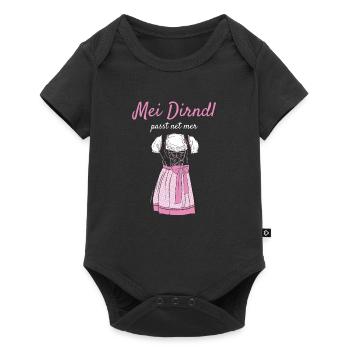 Volksfest mei dirndl fits net mer dirndl remplacement - Body à manches courtes Premium Bébé - noir - Devant