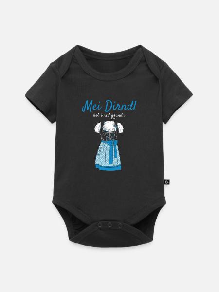 Volksfest Bluse Mei Dirndl Hob I Ned G'fundn - Baby Premium Kurzarmbody - Schwarz