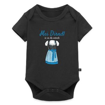 Volksfest Mei Dirndl Is In Da Wäsch Dirndl Ersatz - Body à manches courtes Premium Bébé - noir - Devant