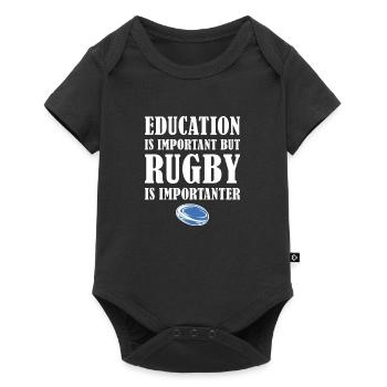 Mais le rugby est plus important Uruguay Rugby - Body à manches courtes Premium Bébé - noir - Devant
