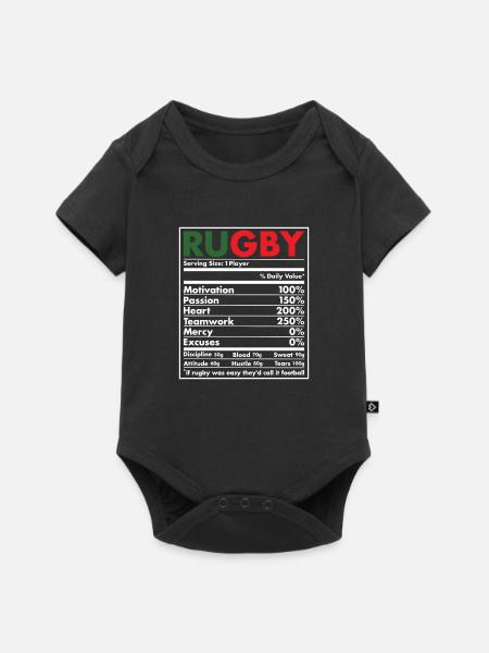 Nutrition Portugal Rugby - Body à manches courtes Premium Bébé - noir