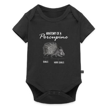 Anatomie d’un porc-épic - Body à manches courtes Premium Bébé - noir - Devant