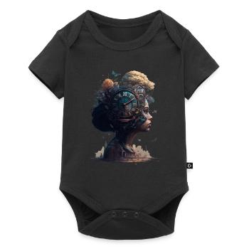 time - Baby Premium short-sleeve bodysuit - black - Front