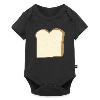 Pixel Toast Brotkunst - Baby Premium Kurzarmbody - Schwarz - Vorne