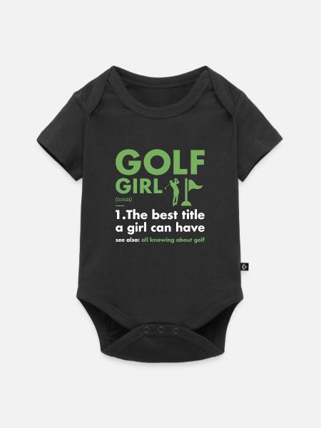 Sport Girl Definition Golf - Baby Premium short-sleeve bodysuit - black
