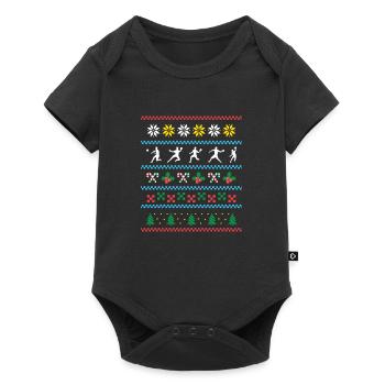 Sport X-Mas Christmas Dodgeball - Baby Premium short-sleeve bodysuit - black - Front