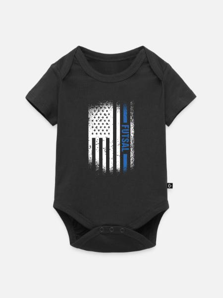 Sport Us Flag Futsal - Baby Premium Kurzarmbody - Schwarz