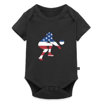 Sport Us Flag Volleyball de plage - Body à manches courtes Premium Bébé - noir - Devant