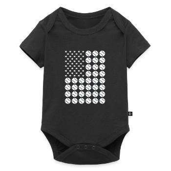 Sport Us Flag Softball - Body à manches courtes Premium Bébé - noir - Devant