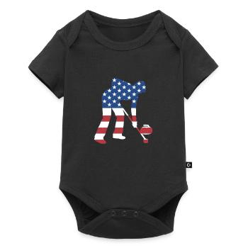 Sport Us Flag Curling - Body à manches courtes Premium Bébé - noir - Devant