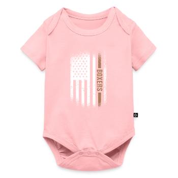 Boxer Us Flag - Body à manches courtes Premium Bébé - rose - Devant