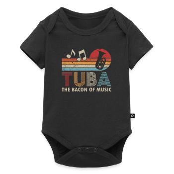 Retro Tuba Brass Music Tuba Player Tubist - Baby Premium short-sleeve bodysuit - black - Front