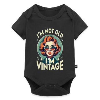 vintage Lady - Baby Premium short-sleeve bodysuit - black - Front