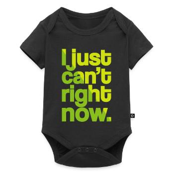 Just Can't (dark) - Baby Premium short-sleeve bodysuit - black - Front