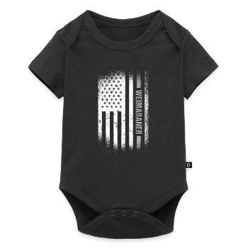 Braque de Weimar Us Flag - Body à manches courtes Premium Bébé - noir - Devant