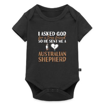 Dog I Asked God For A True Friend Aussie - Baby Premium short-sleeve bodysuit - black - Front