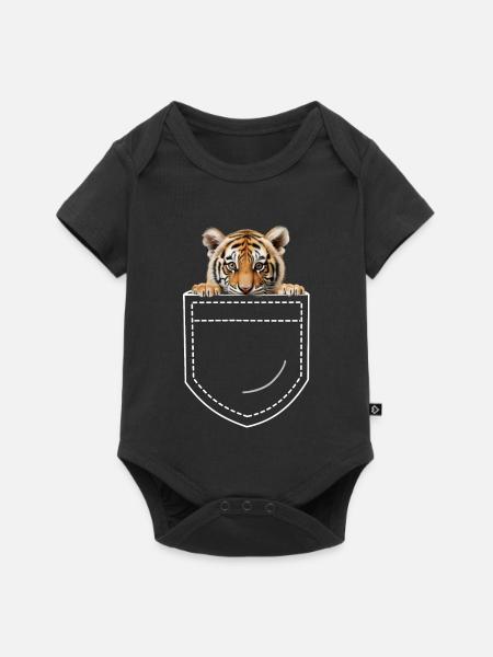 Tiger - Baby Premium Kurzarmbody - Schwarz