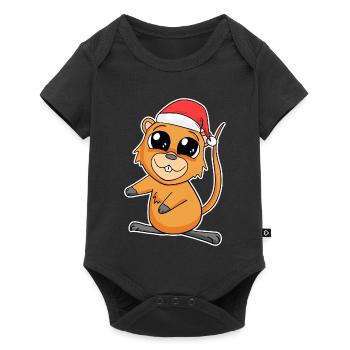 Guinea Pig Christmas - Baby Premium short-sleeve bodysuit - black - Front