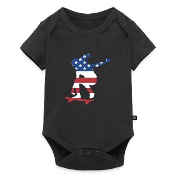Sport Us Flag Skateboard - Body à manches courtes Premium Bébé - noir - Devant