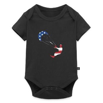 Sport Us Flag Kitesurf - Body à manches courtes Premium Bébé - noir - Devant