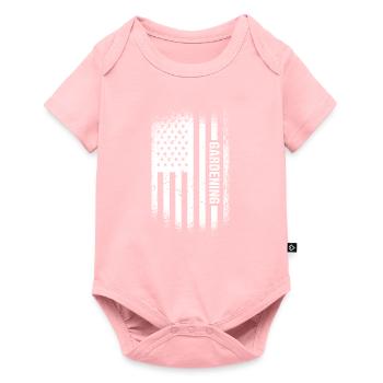 Jardinier Us Drapeau Jardinage - Body à manches courtes Premium Bébé - rose - Devant