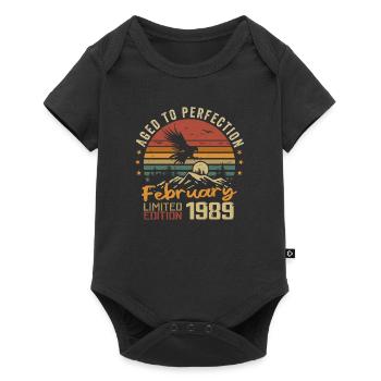 Born in February 1989 Birthday 1989 February - Baby Premium short-sleeve bodysuit - black - Front