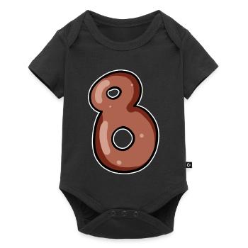 Number 8 Number Eight Motif Brown - Baby Premium short-sleeve bodysuit - black - Front