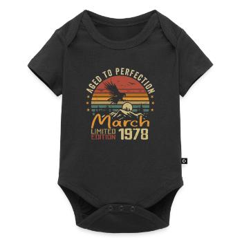The Legends Were Born in March 1978 Vintage Retro - Baby Premium short-sleeve bodysuit - black - Front