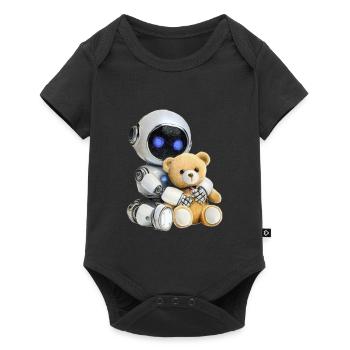 Robot Teddy - Body à manches courtes Premium Bébé - noir - Devant