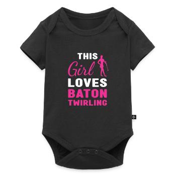 Baton Twirler This Girl Loves Baton Twirling - Baby Premium short-sleeve bodysuit - black - Front