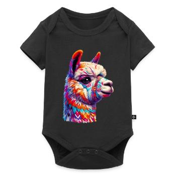 Alpaca - Baby Premium short-sleeve bodysuit - black - Front