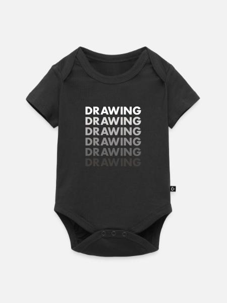 Drawer Drawing - Baby Premium Kurzarmbody - Schwarz