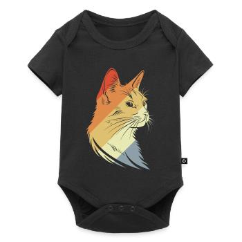 Graphisme Retro Cats - Body à manches courtes Premium Bébé - noir - Devant