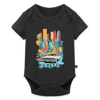 Ville de New York - Body à manches courtes Premium Bébé - noir - Devant