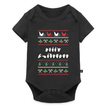 Merry Christmas - ASL American Sign Language I - Baby Premium short-sleeve bodysuit - black - Front