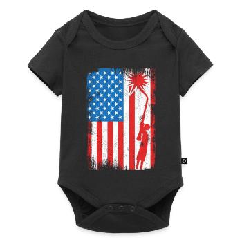Welding USA Flag - Baby Premium short-sleeve bodysuit - black - Front