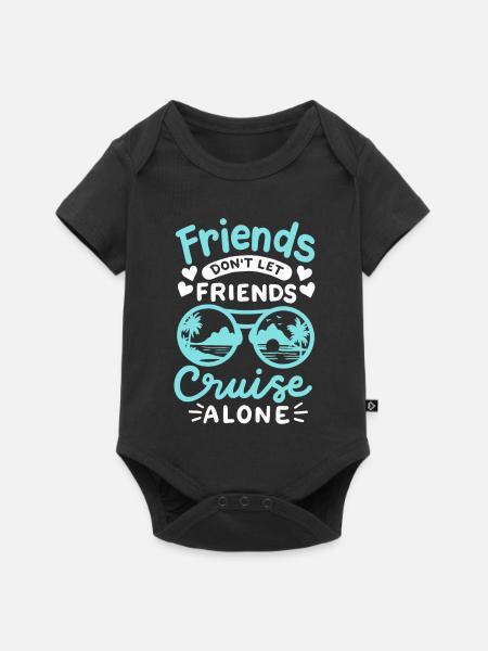 Kreuzfahrt mit Freunden - Baby Premium Kurzarmbody - Schwarz