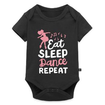 Ballett Tanzen Ballerina - Baby Premium Kurzarmbody - Schwarz - Vorne