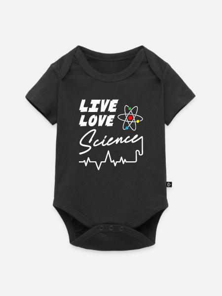 Live Love Science - Baby Premium Kurzarmbody - Schwarz