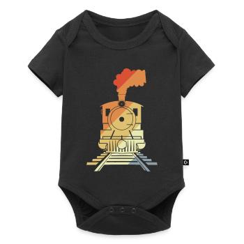 Railroad Drawing Vintage Style - Baby Premium short-sleeve bodysuit - black - Front