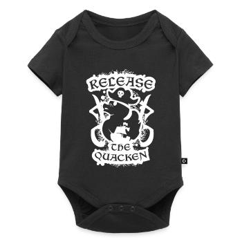 Sortie de The Quacken Funny Pirate Duck - Body à manches courtes Premium Bébé - noir - Devant