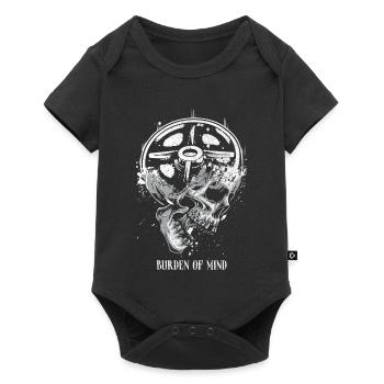 Burden of Mind Skull Wheel - Baby Premium short-sleeve bodysuit - black - Front