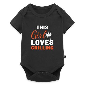 Griller This Girl Loves Grilling - Baby Premium short-sleeve bodysuit - black - Front