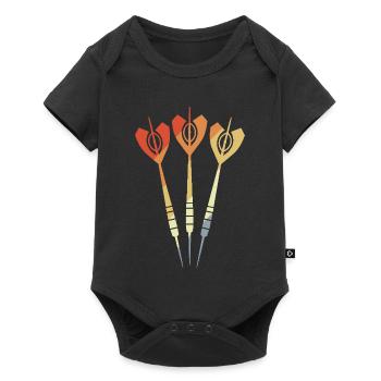 Dartpfeile Vintage - Baby Premium Kurzarmbody - Schwarz - Vorne