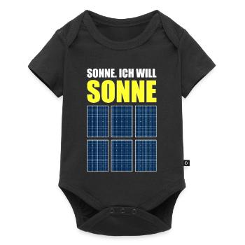 Sonne, Photovoltaik, Solarzelle, Sommerfans, Strom - Baby Premium Kurzarmbody - Schwarz - Vorne